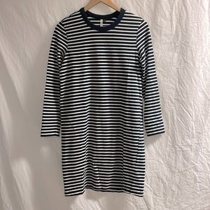 Top shop boutique women’s long sleeve sz 6 navy and white striped dress
